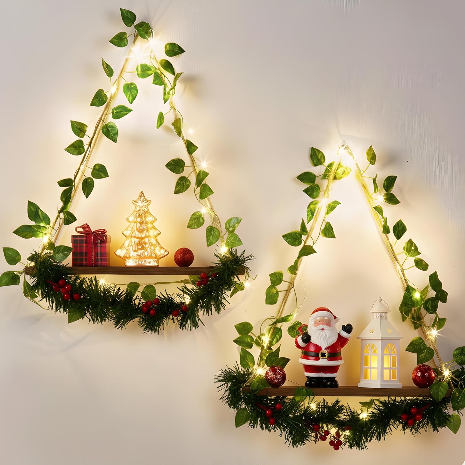 Vine Fairy Lights for Bedroom Wall, 23FT 73 LED Vine String Lights, USB/Battery Powered, Faux Pothos Garland with Light for Dorm Room, Wedding, Party & Home Decor, Warm White