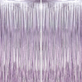 2 Pack Light Purple Foil Fringe Backdrop Curtains, Tinsel Streamers Party Decorations, Fringe Backdrop, Door Shimmer for Baby Shower or Birthday Party