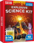Doctor Jupiter Explosive Science Kit, Chemistry Set for Kids Ages 8-10-12-14 | Birthday Gift Ideas for Boys & Girls 8,9,10+ Years Old | STEM Toy with 10 Experiments | Learning & Educational Projects