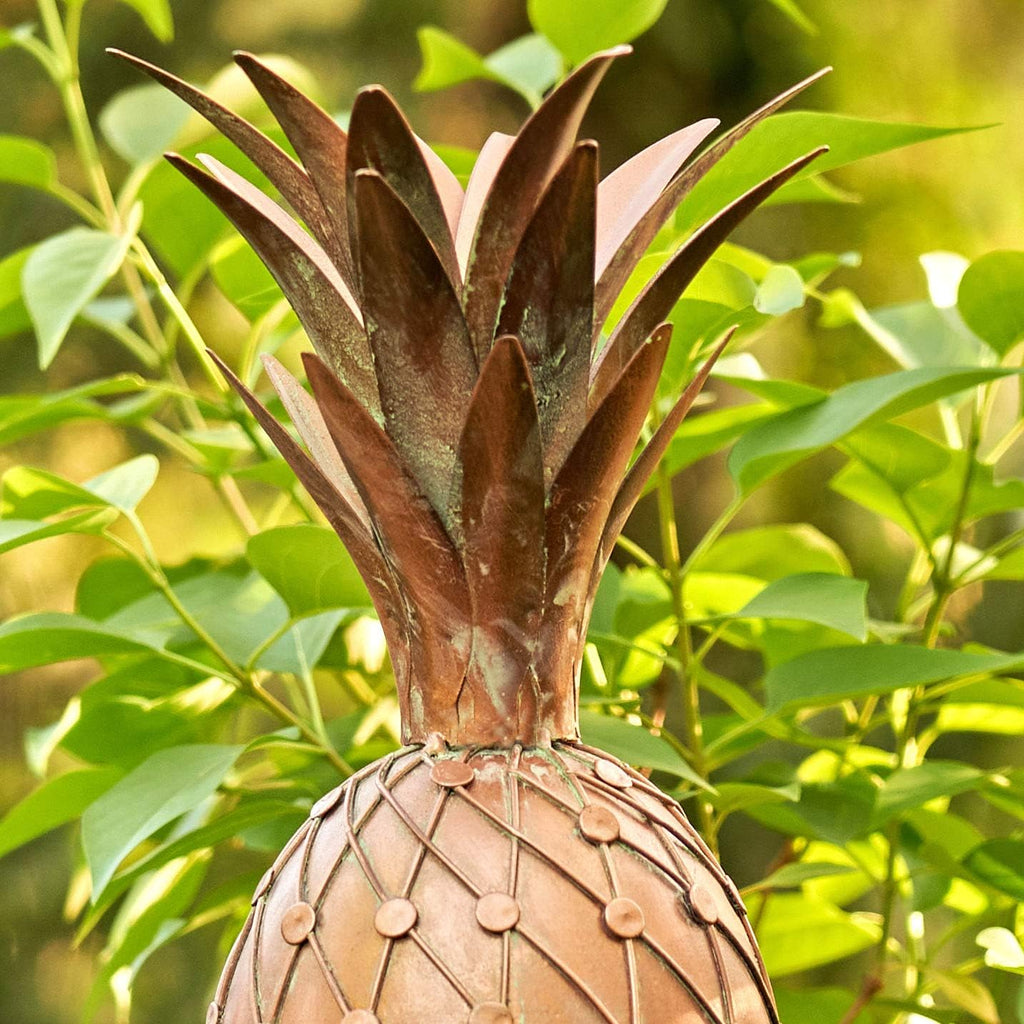 Copper Colored Birdhouse Garden Stakes (Pineapple)