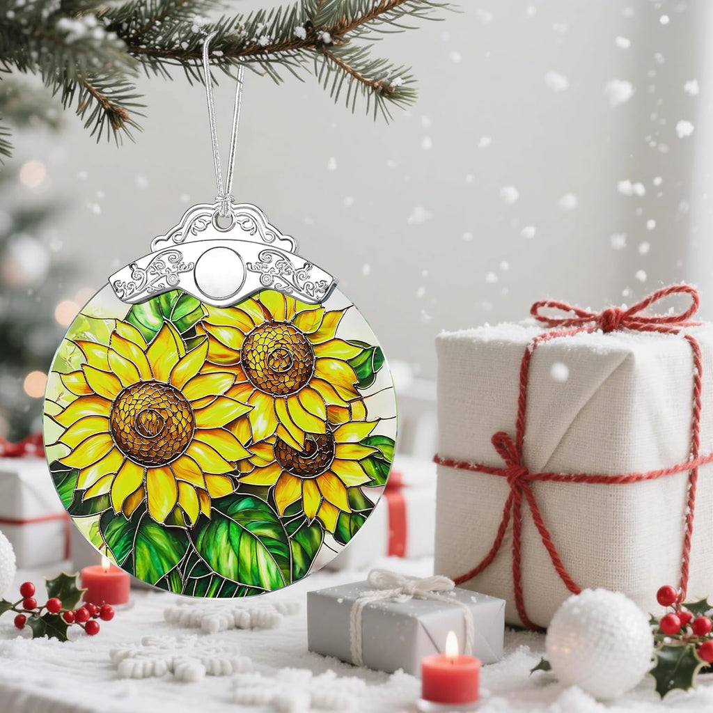 Christmas Ornament, Christmas Tree Ornaments, Keepsake Ornaments, Holiday Decor, Holiday & Xmas Gifts, Gifts for Sunflower Lovers & Flower Lovers - Sunflower-Theme