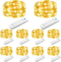 10 Pack Fairy Lights Battery Operated with Timer, 10 Ft 30 LED String Lights Indoor Outdoor, 8 Modes Waterproof Twinkle Lights for Bedroom DIY Crafts Home Party Wedding Christmas Decor, Warm White