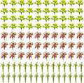 Cayway 100 PCS Mini Model Plants, Miniature Plants Mini Model Trees Green Shrubs Bush Model for Train Scenery Railway Sand Military Layout Park Garden Scene