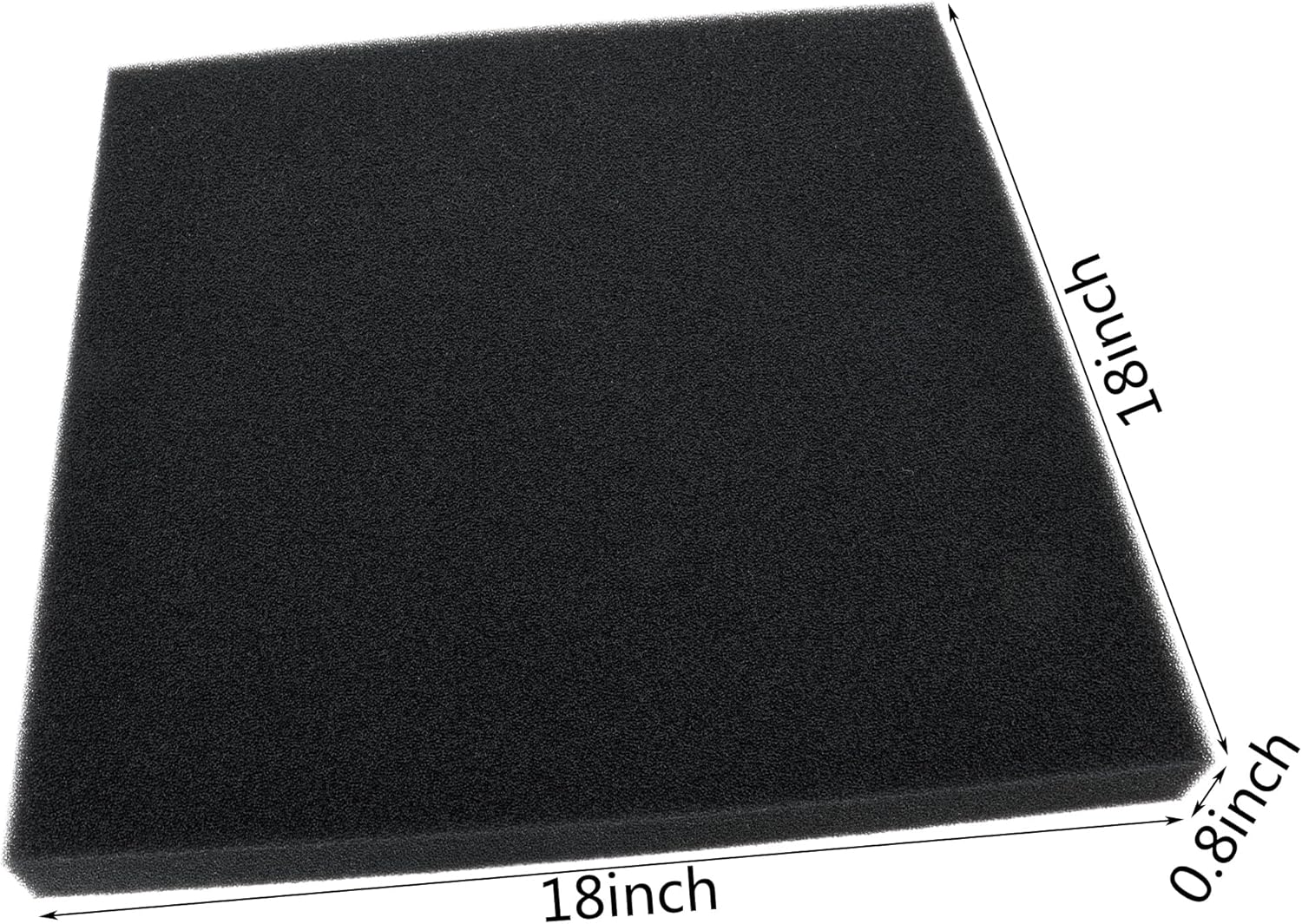 Aquarium Filter Bio Sponge Pad, Foam Sponges Filter Media, Cut fit it Filter Accessories for Fish Tanks and Ponds (18"x18"x1.6" (50PPI) 2 Pack)