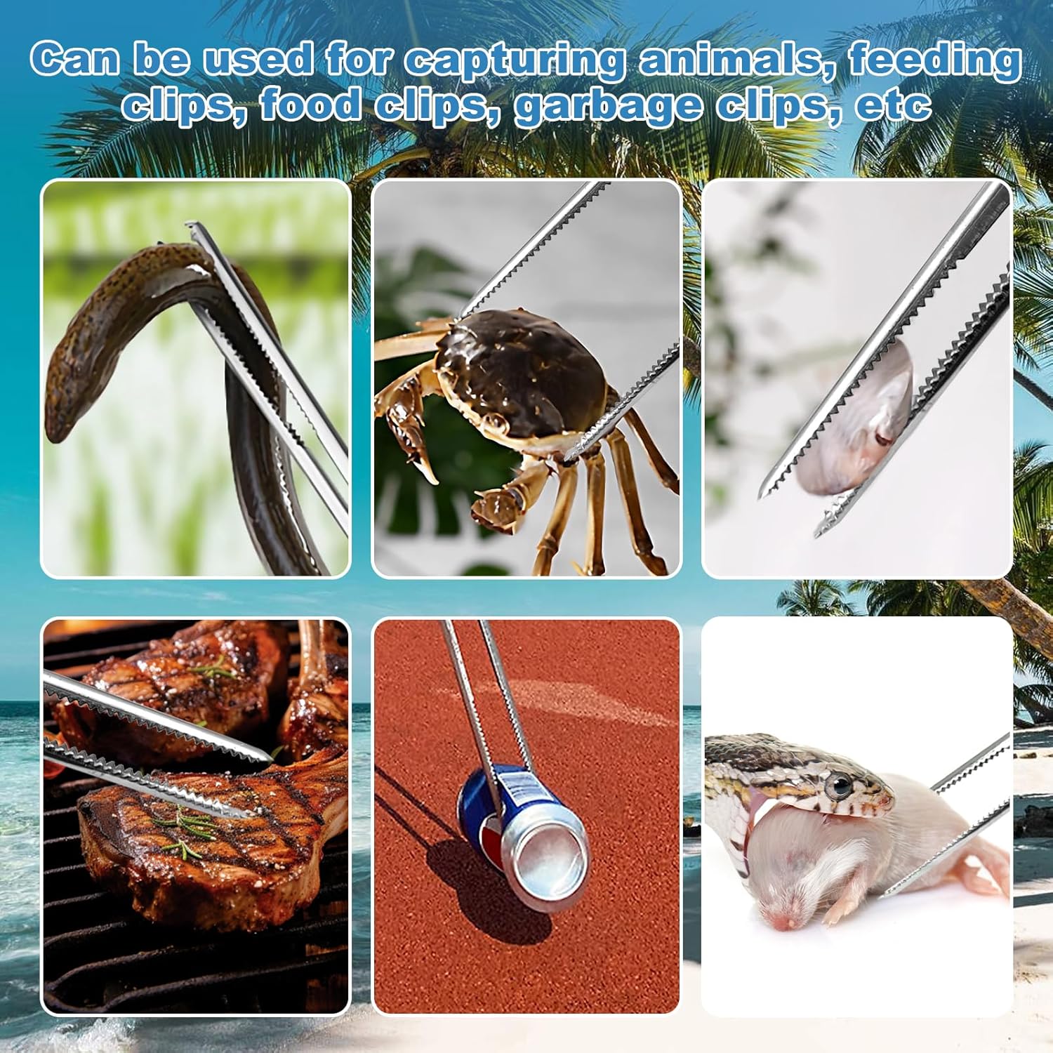 Heavy Duty Snake Feeding Tongs,15" Extra Long Stainless Steel Reptile Feeding Tongs Tweezers for Ball Python,Fish Aquariums, Reptiles Snakes, Tank Accessories Terrarium Supplies