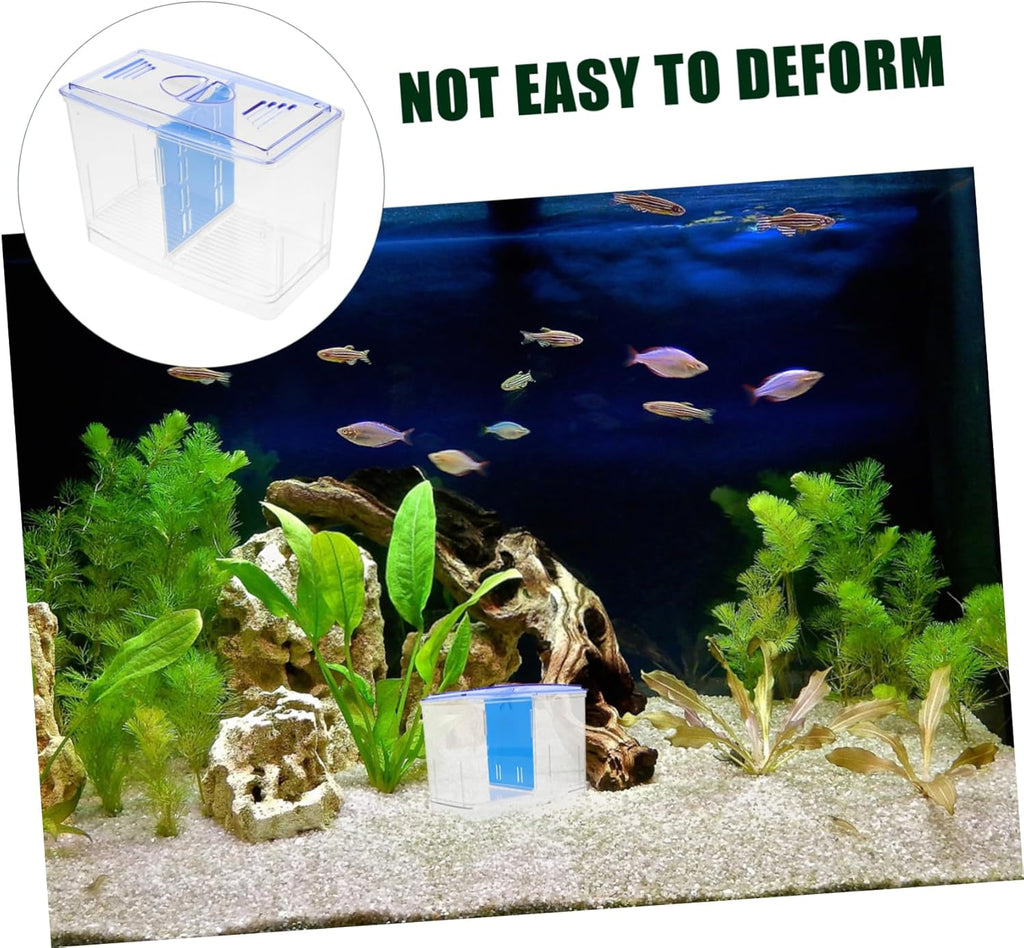 VANZACK Fish Breeding Box Transparent Isolation Tank for Fry and Adult Fish Temperature Control Incubator Durable Guppy Nursery with Easy Viewing for Aquariums
