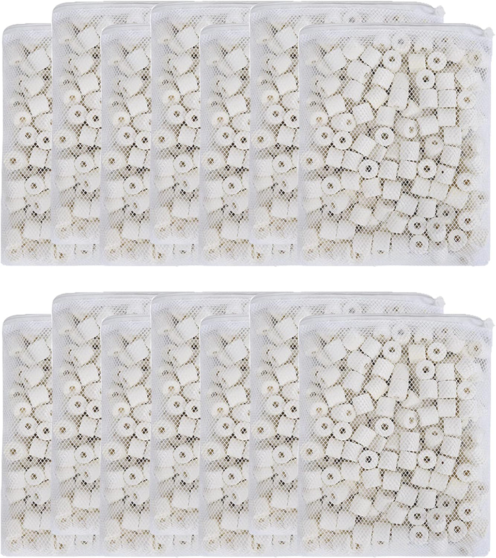 JIHAQUA Aquarium Bio Ceramic Rings 14 lbs Filter Media for Pond Fish Tank Canister Filter