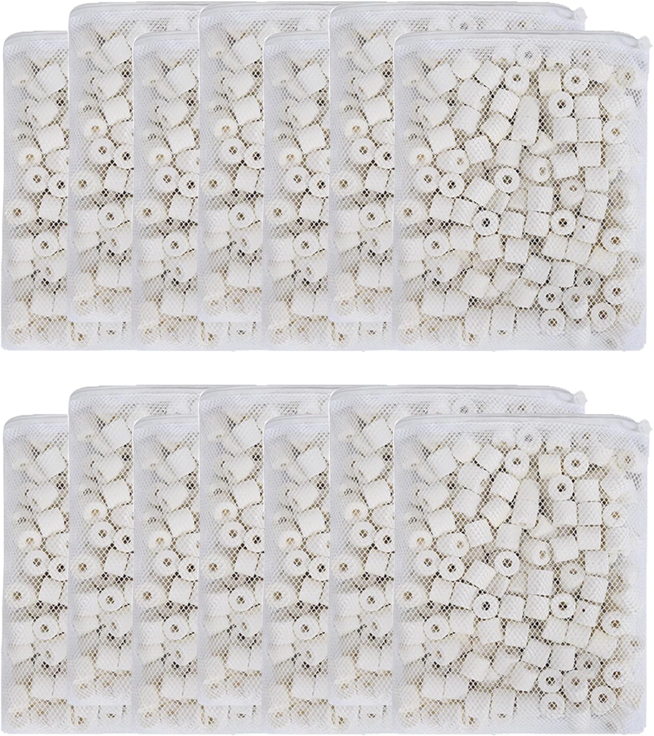JIHAQUA Aquarium Bio Ceramic Rings 14 lbs Filter Media for Pond Fish Tank Canister Filter