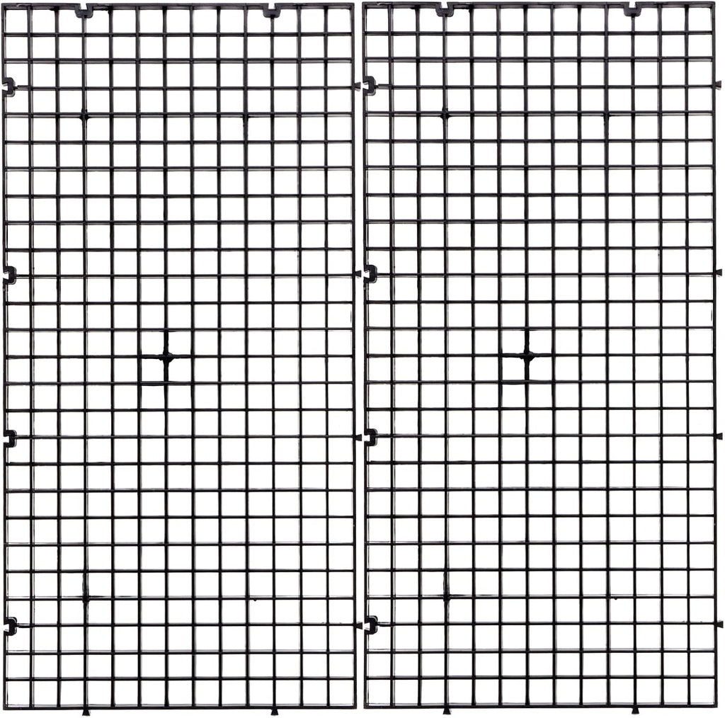 Aquarium Fish Tank Bottom Isolation 4 Pcs, Plastic Egg Crate Grid Divider Tray Egg (S 4pcs Black)