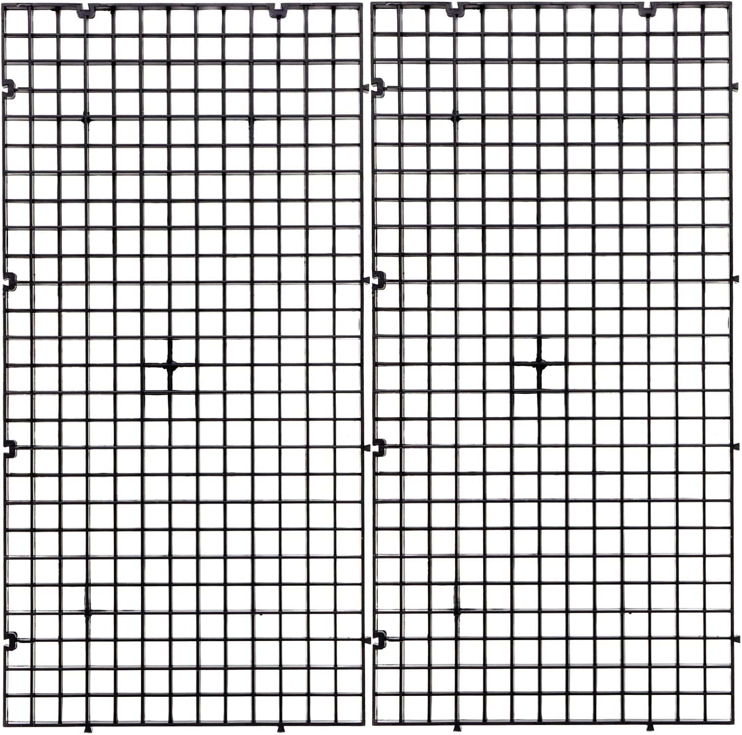 Aquarium Fish Tank Bottom Isolation 4 Pcs, Plastic Egg Crate Grid Divider Tray Egg (S 4pcs Black)