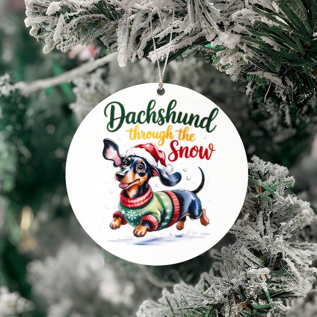 Dachshund Ornament, Weiner Dog Gifts, Dachshund Gifts for Women, Funny Christmas Dachshunds Decor, Wiener Dog Christmas Ornament, Holiday Dogs Lovers Gift Idea, Cute Puppy Decorations for Tree 2025