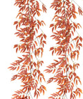 RECUTMS Artificial Hanging Willow Leaves Vine Twigs 2Pcs 5.7Ft Fall Garland Fake Silk Willows Leave Ivy Faux Greenery for Indoor Outdoor Wedding Jungle Birthday Autumn Wreath Thanksgiving Party Decor