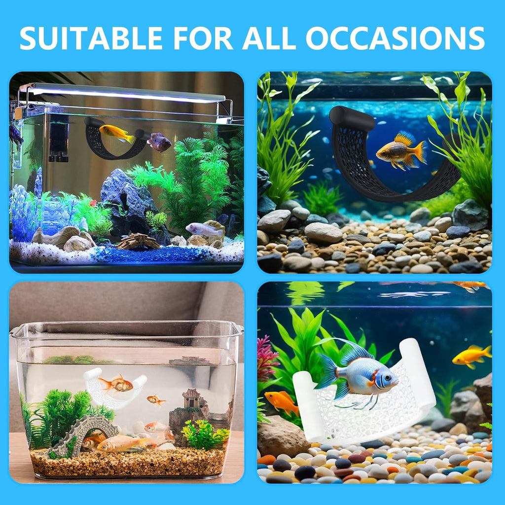 Black Betta Fish Hammock,Betta Fish Tank Accessories Decorations,Safe Floating Aquarium Rest Ledge for Bettas,Nano Fishs,Small Fish Shrimp (Black)