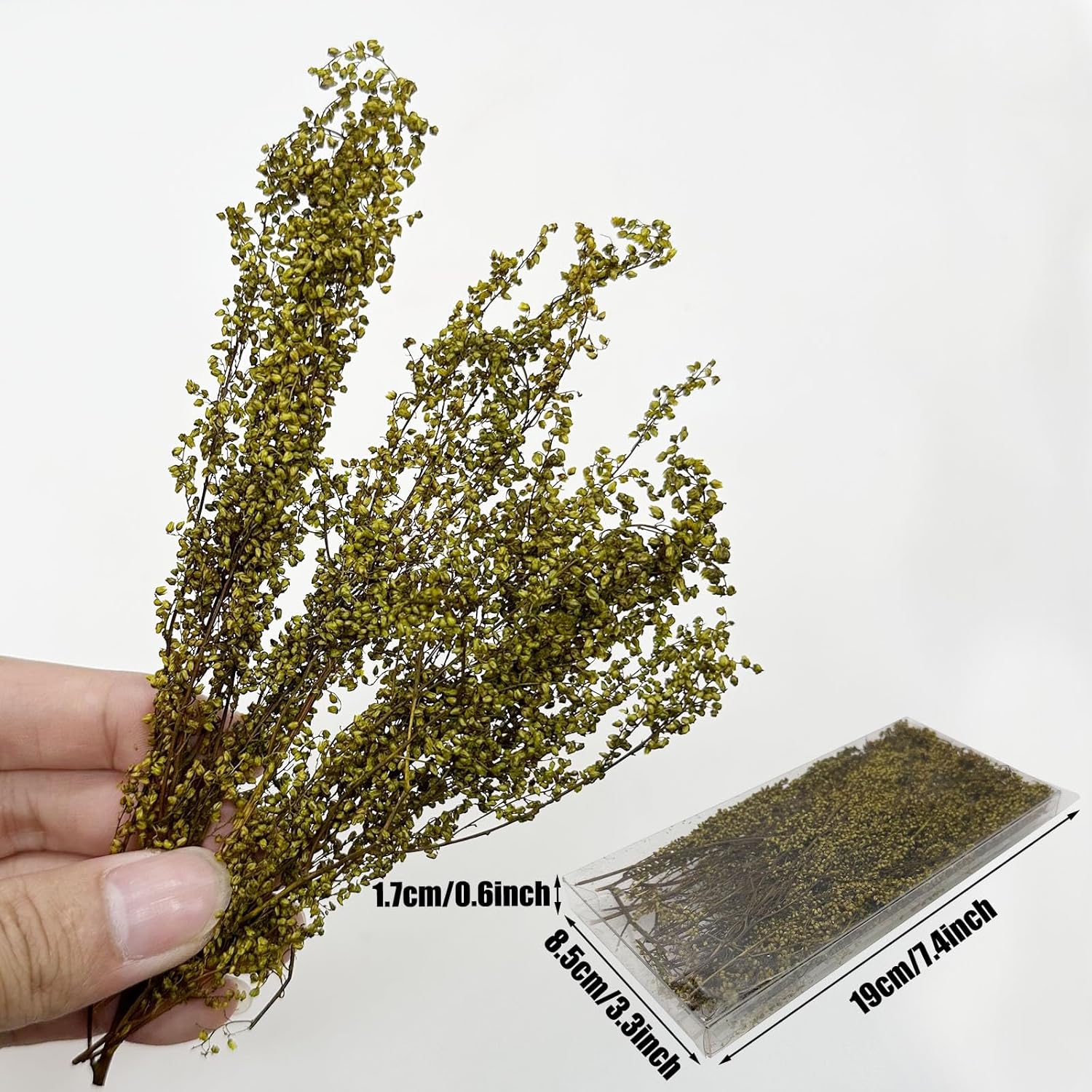 Woohome Static Grass Tuft Long Shrub Vegetation Groups Miniature Shrubs Model Bushes for DIY Model Train Landscape Railroad Scenery, Yellow-Green