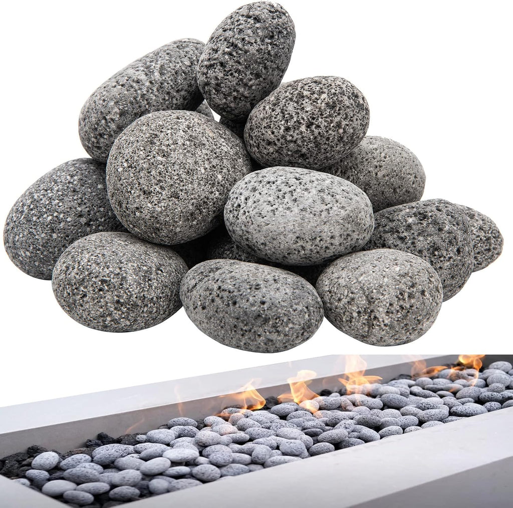 Black Lava Rocks for Fire Pit, Natural fire Rocks, 2"-3" firepit Rocks, 10 Pound, for Gas Fire Pit and Fireplace