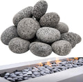 Black Lava Rocks for Fire Pit, Natural fire Rocks, 2"-3" firepit Rocks, 10 Pound, for Gas Fire Pit and Fireplace