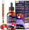 11-in-1 Bacopa Extract Liquid Drops with Ashwagandha, Lion's Mane Mushroom, Phosphatidylserine, L-Theanine, Ginkgo Biloba, Holy Basil, Turmeric, and Rhodiola Rosea - 30ml 1 Fl Oz