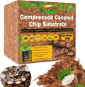 ZeeDix 10LBS Coconut Husk Chip Substrate for Reptiles, 72QT Compressed Organic Coco Coir Chips for Snake Habitat, Reptile Bedding for Ball Python, Tortoises, Geckos, Lizards Terrarium Tanks