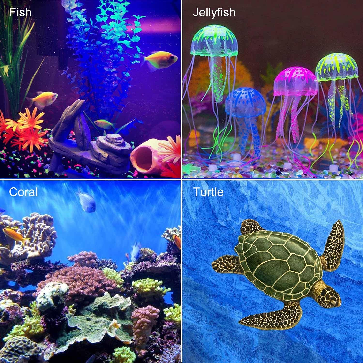 iKefe 11" Color Changing LED Fish Tank Aquarium Submersible Light with Remote/Colored Aquarium LED Tank Lights Fixture for Underwater Decorations, Plant Grow, Saltwater Freshwater Fish, KR5011