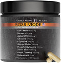 Formulation Factory Boss Mode 10-in-1 Nootropic Cognitive Enhancement Supplement, Focus & Memory Booster, Featuring Lion’s Mane, Bacopa Monnieri, Alpha-GPC, Ginseng & More 120 Capsules (1 Pack)