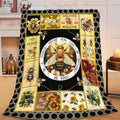 Bee Throw Blanket Bee Stuff Gifts for Kids Girls Boys Adults Women Men Soft Cozy Warm Plush Fluffy Fuzzy Fleece Blanket Decor 40''X50''