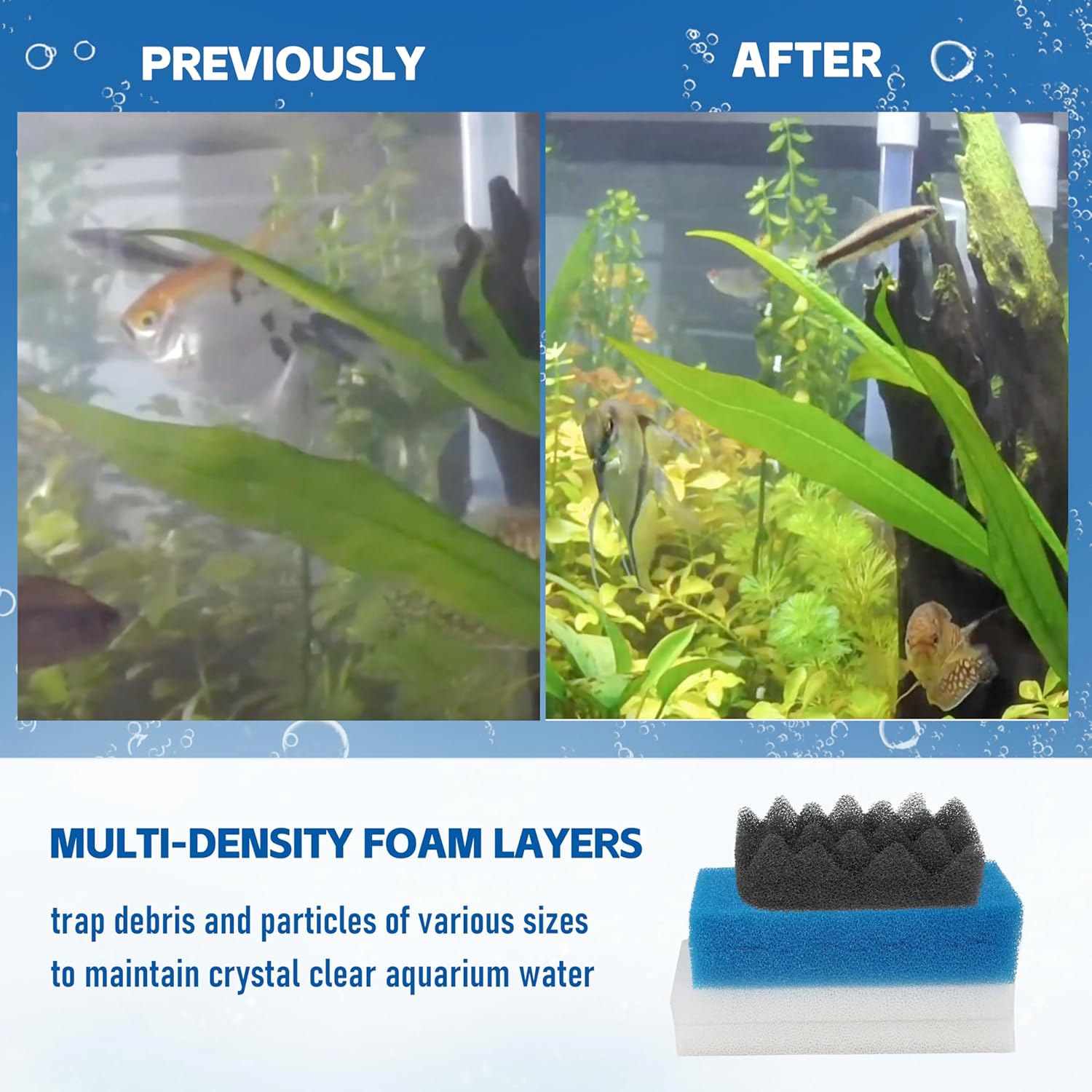 Bio Foam for Fluval 106/107 Value Pack,10 pc Replacement Filter Media