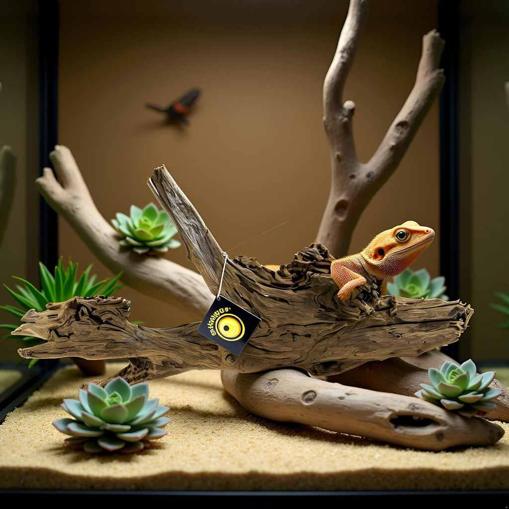 Galápagos (05287) Sinkable Driftwood Bed, Natural, Large/18-24"