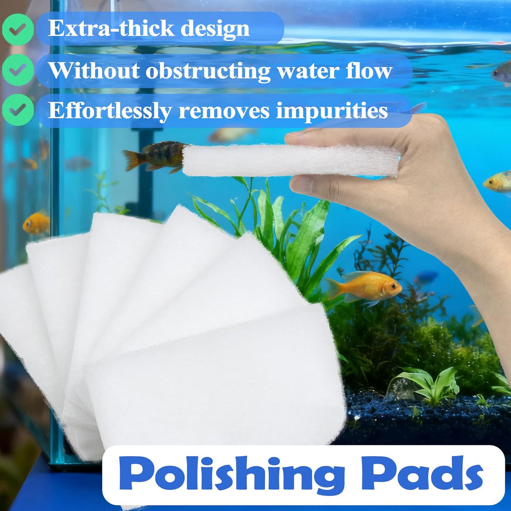 NewKe 52 Pack Filter Media Kit for Fluval 406/407 Canister Filters, Replacement Bio Foam, Nitrite/Phosphate/Ammonia Remover, Carbon, Ceramic Rings