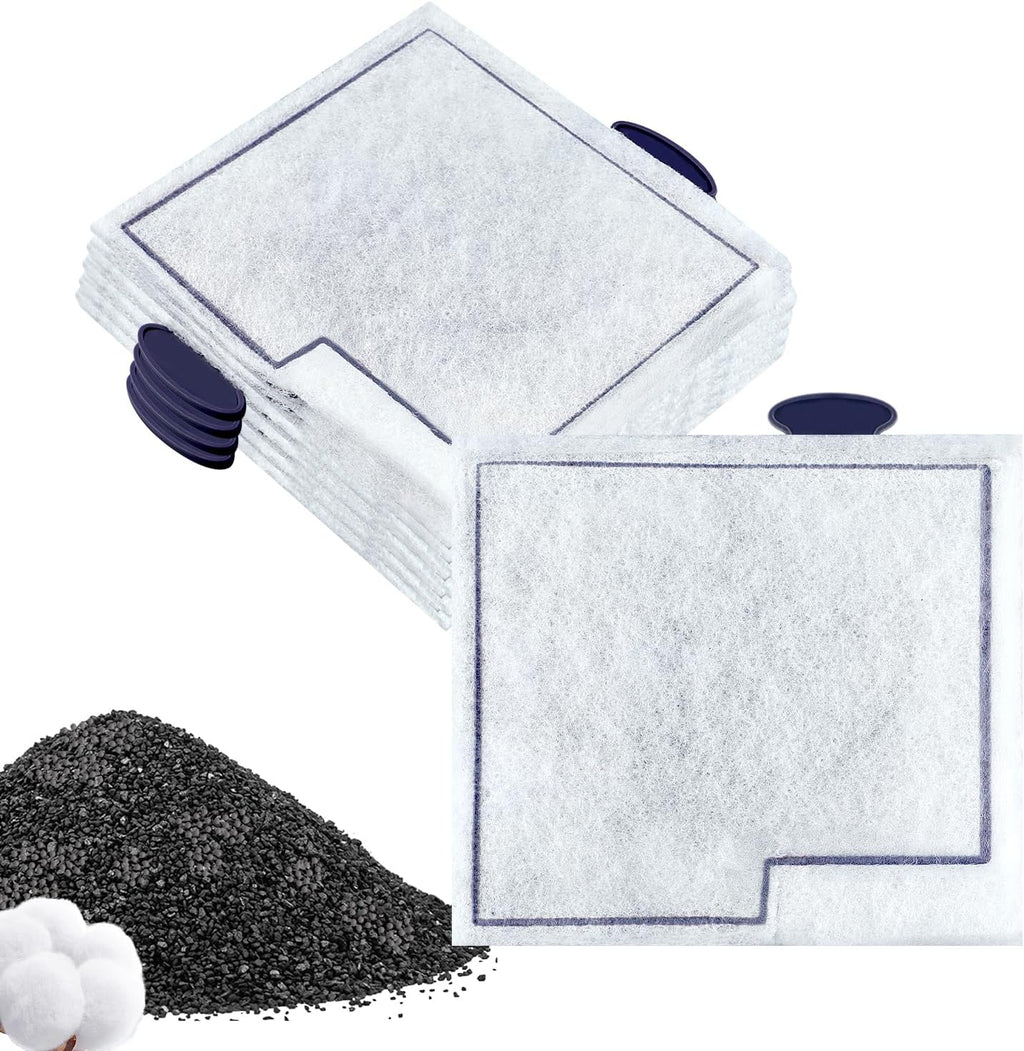 10 Pack Medium Filter Cartridges Compatible with Aqueon Replacement Filter Cartridges with Aqueon QuietFlow LED PRO Power Size 10 & E Internal Power Size 20