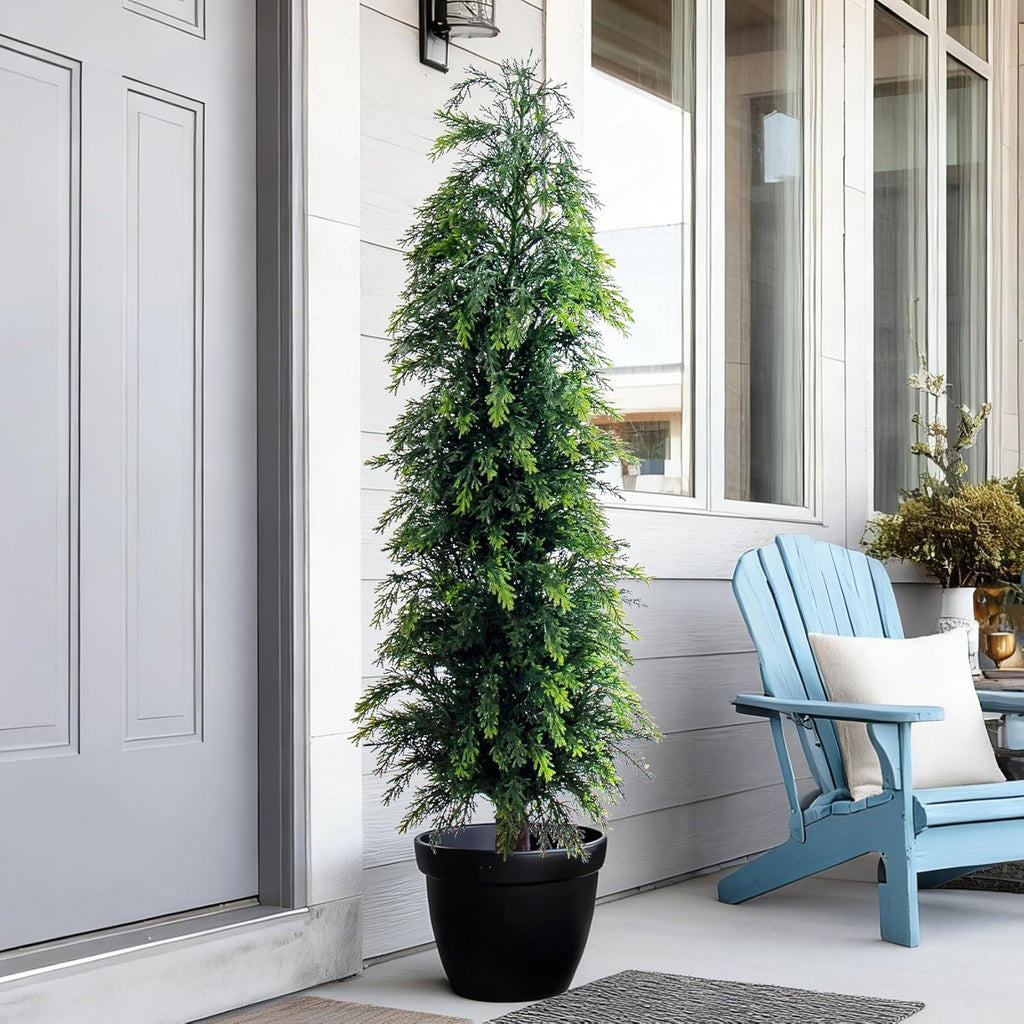 2PCS 4ft Artificial Norfolk Pine Tree Artificial Christmas Tree Premium Pine Xmas Tree Branch Tip Easy Setup, Artificial Pencil Realistic Pine Needles Realistic Holiday Party Decor