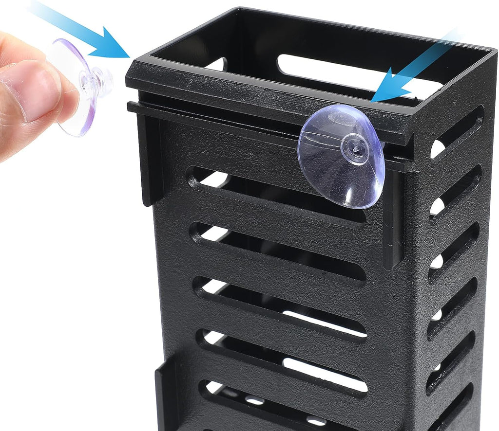 Aquarium Plant Holder, 8 PCS Plastic Fish Tank Plant Holder with Hooks and Suction Cups Hanging Aquatic Plant Holder for Fish Tank Aquatic Plant Accessories