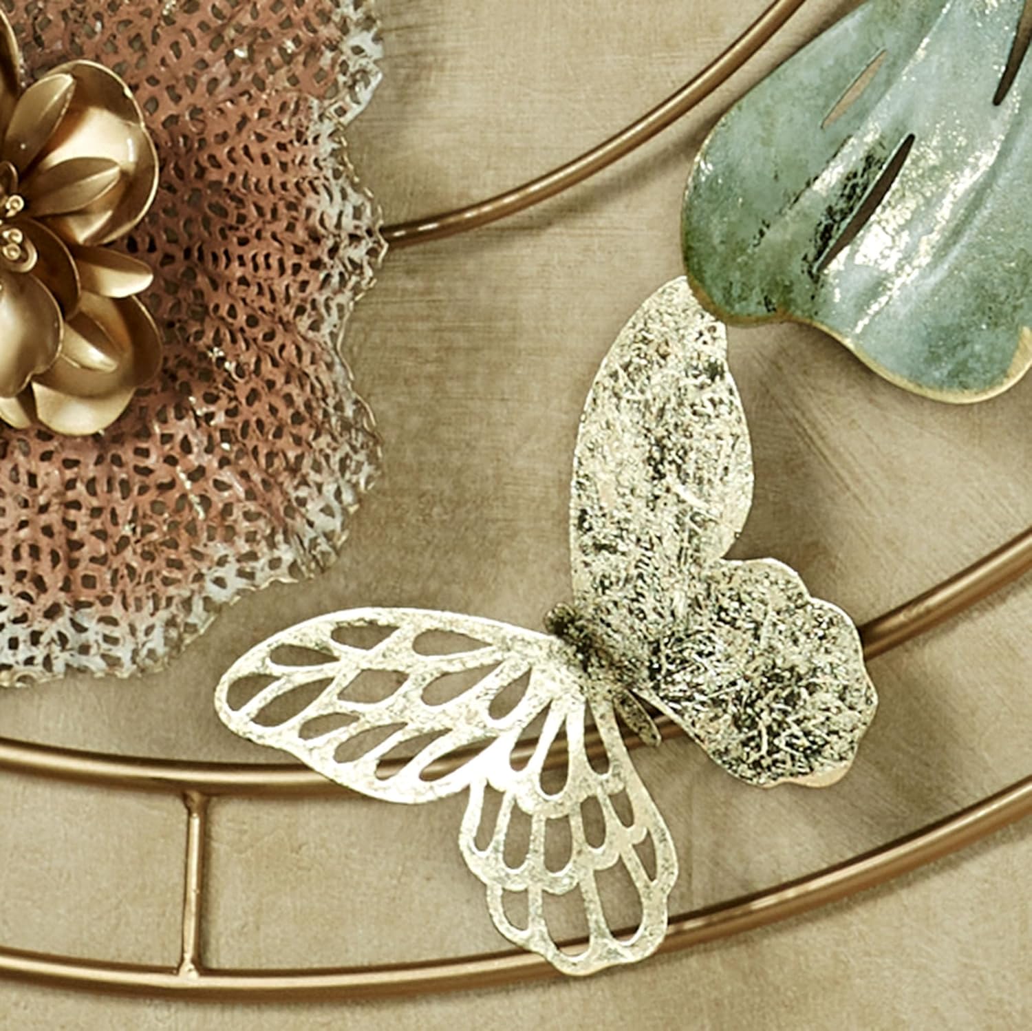 Touch of Class Zen Blossoms Flower Metal Wall Art Sculpture | Floral Style Hanging Decor for Bedroom, Living Room, Bathroom, Hallway, Foyer | Botanical Artwork
