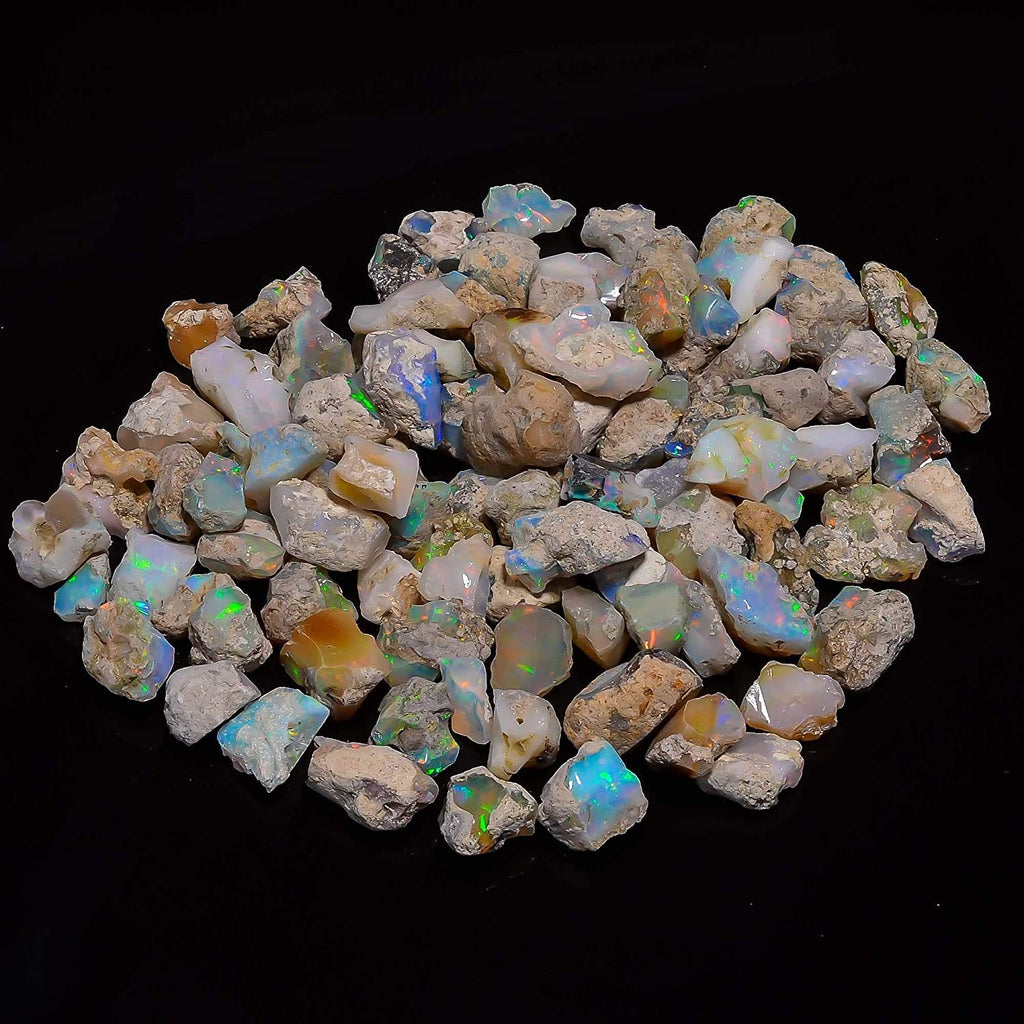 100 cts Ethiopian Opal Raw, Fire Play Opal, Opal Supply, Jewelry Making Stones, DIY Crystals, Chakra Opal, Healing Opals, Birthstone, Good Luck Gemstones, Opal Rough