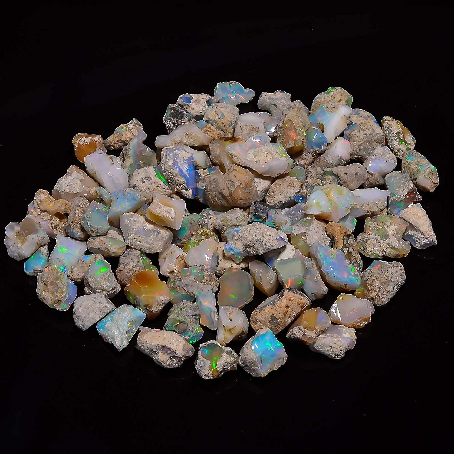 100 cts Ethiopian Opal Raw, Fire Play Opal, Opal Supply, Jewelry Making Stones, DIY Crystals, Chakra Opal, Healing Opals, Birthstone, Good Luck Gemstones, Opal Rough
