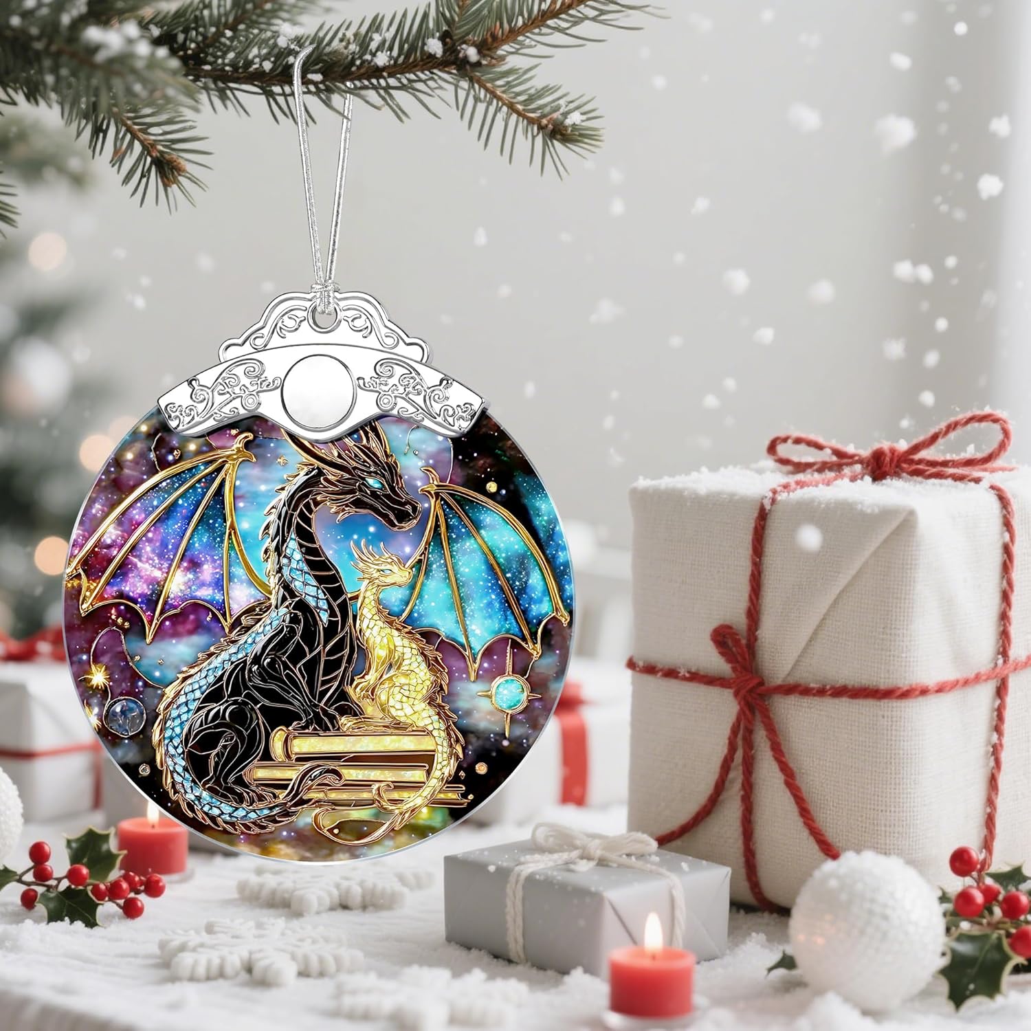 Dragon Christmas Ornaments, Christmas Tree Decorations, Keepsake Ornaments, Holiday Decor, Holiday & Xmas Gifts, Gifts for Dragon Lovers, Fantasy Lovers & Bookworms