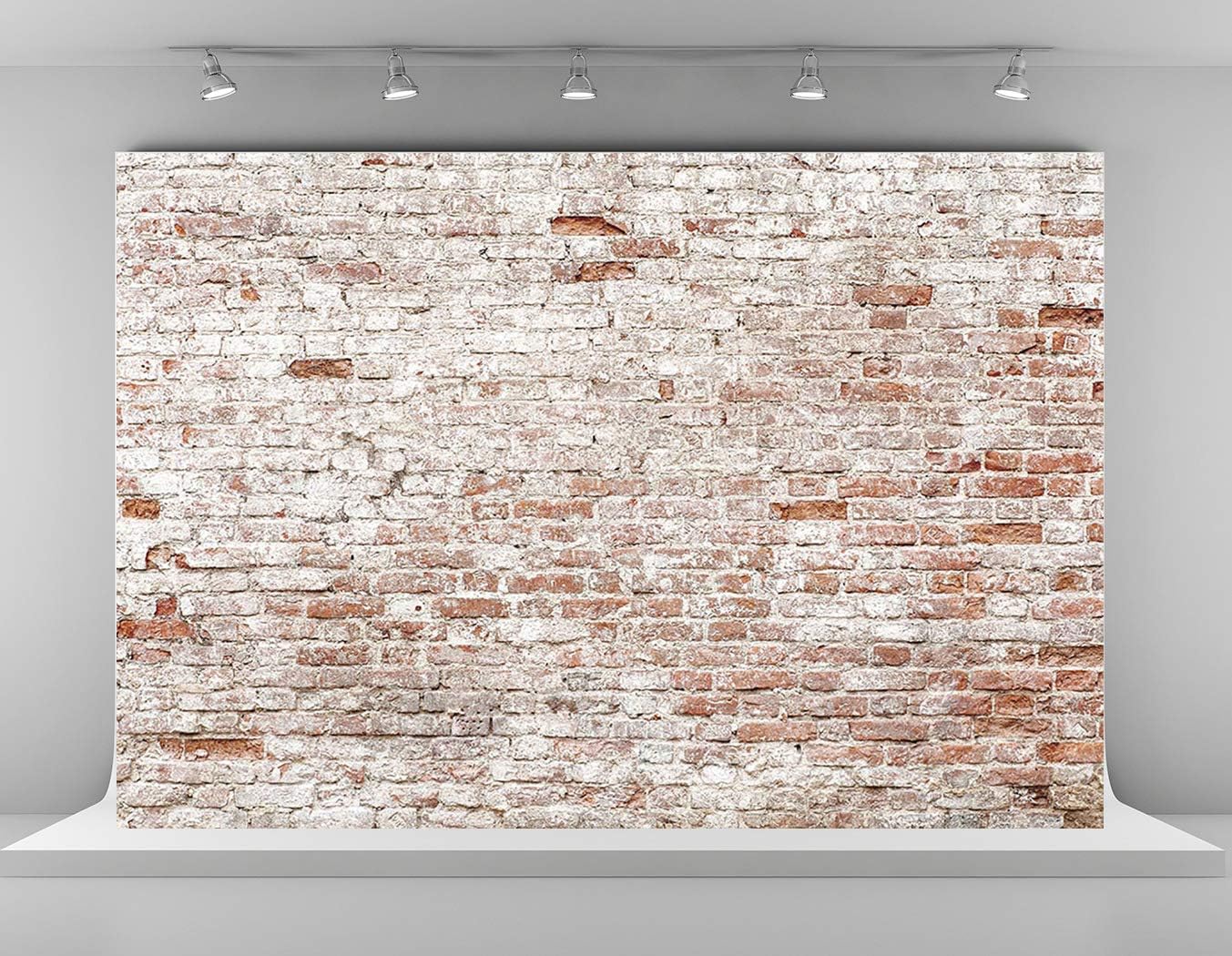 Kate 7x5ft Microfiber Rustic Broken Brick Wall Backdrops for Photoshoot Vintage Wall Wedding Portrait Background Shooting House Wallpaper Decoration Props Backdrop