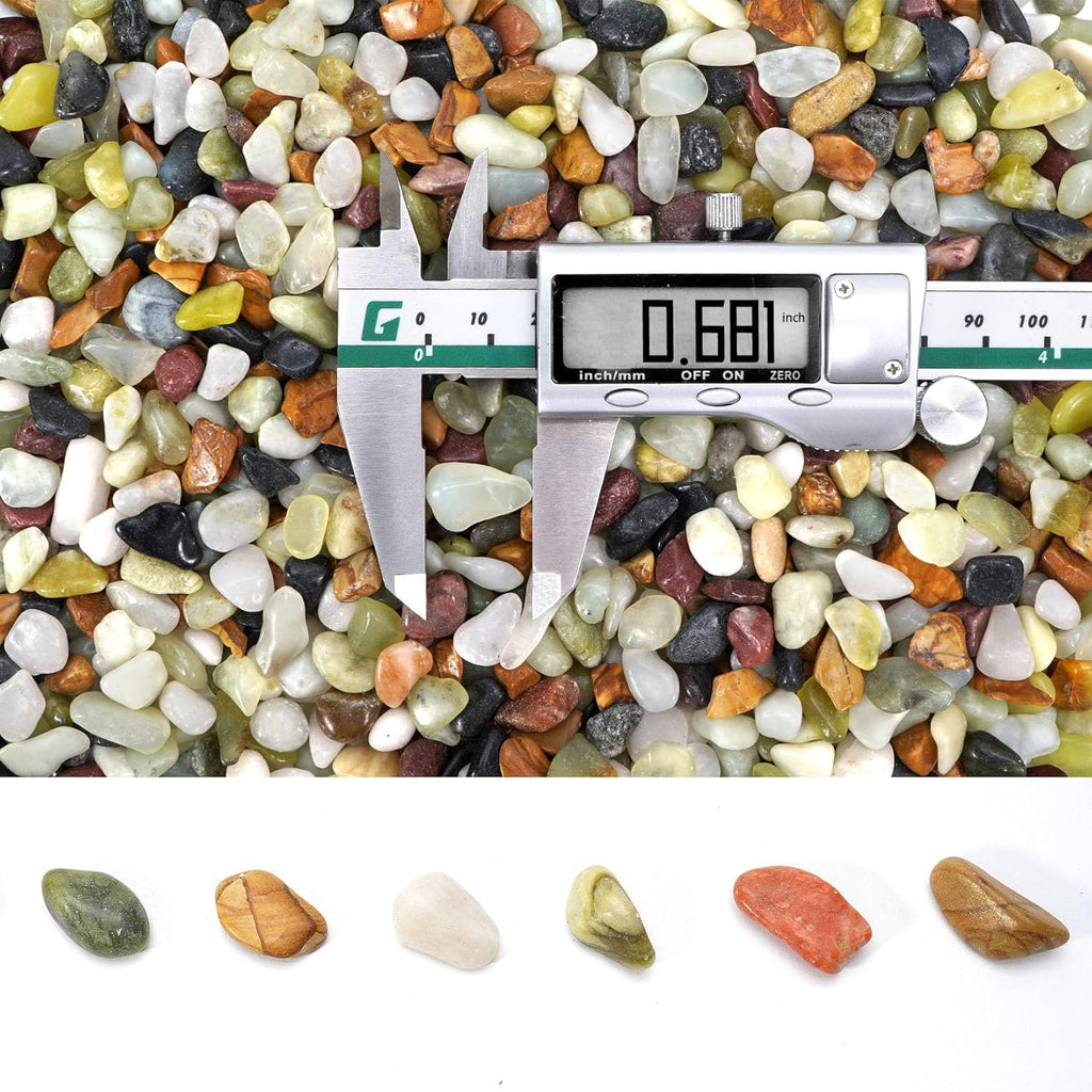 5 lb Pebbles for Indoor Plants, 3/8 Inch Decorative Rocks for Potted Plants, Natural Polished Pebbles for Vases, Succulent, Planters, Landscaping Drainage and Outdoor Gardening