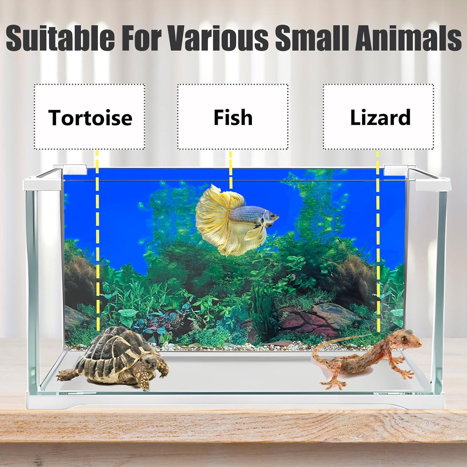 Fish Backgrounds Paper Double Sides Undersea Aquarium Background Poster Colorful Sea Anemone Fish Tank Background Sticker Decorations 12"x 25"