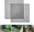 Adjustable Aquarium Fish Tank Divider Filter Bottom Plastic Grid Fish Tank Isolation Board Egg Crate Tray((Black, 2pcs 11.8X11.8Inch with 0.35Inch Hole)