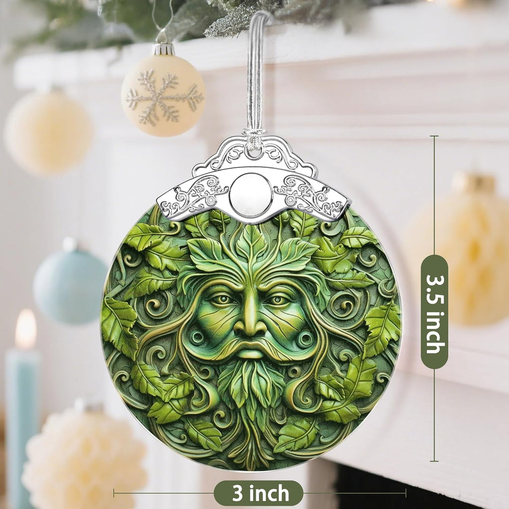 Christmas Ornaments, Christmas Tree Decorations, Keepsake Ornaments, Holiday Decor, Holiday & Xmas Gifts. Gifts for Plant Lovers & Nature Lovers - Green Man-Theme