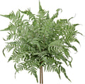 Fake Plants Stem Artificial Boston Fern 19" Green Fake Greenery Branches 2 Pcs UV Resistant Faux Plant Bushes for Home Indoor Outdoor Garden Wedding Bouquet Table Decor