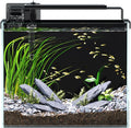 3 Gallon Fish Tank Aquarium Kit with Filter, LED Light with Timer, Siphon Vacuum Cleaner, Lid, Self-Cleaning Glass Rimless Betta Tank