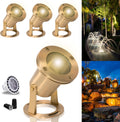 Waterproof Underwater Light 113 (4 Pack) Solid Brass 7W MR16 LED Bulb Pond Light Submersible Waterfall Pool Fountain for Beautiful Bright Long Lasting Home Garden Patio Pool