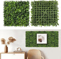 Artificial Grass Wall Panels, 12 PCS 10"x10" Boxwood Hedge Wall Panels with 100 Zip Ties, Boxwood Panels Backdrop for Outdoor Indoor Decorative Garden Fences Backyard Patio Privacy Hedge
