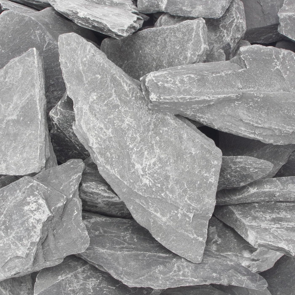 CFKJ [18 Pounds] Natural Slate Stone Rocks, 3 to 5 inch Slate Stone Rocks for Aquascaping, Aquariums, Terrariums, Amphibian Enclosures