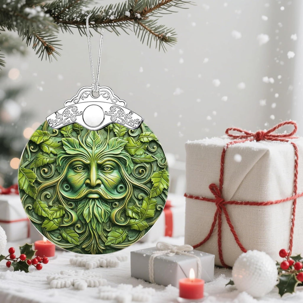 Christmas Ornaments, Christmas Tree Decorations, Keepsake Ornaments, Holiday Decor, Holiday & Xmas Gifts. Gifts for Plant Lovers & Nature Lovers - Green Man-Theme