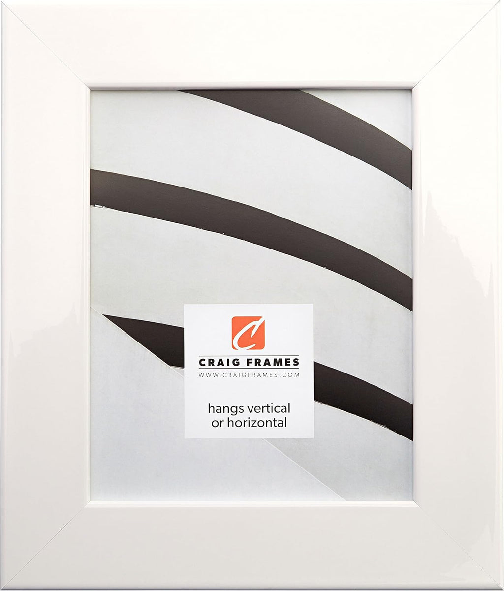 Craig Frames BW74460 16 by 22-Inch Picture Frame, Smooth Wrap Finish, 2-Inch Wide, Glossy White