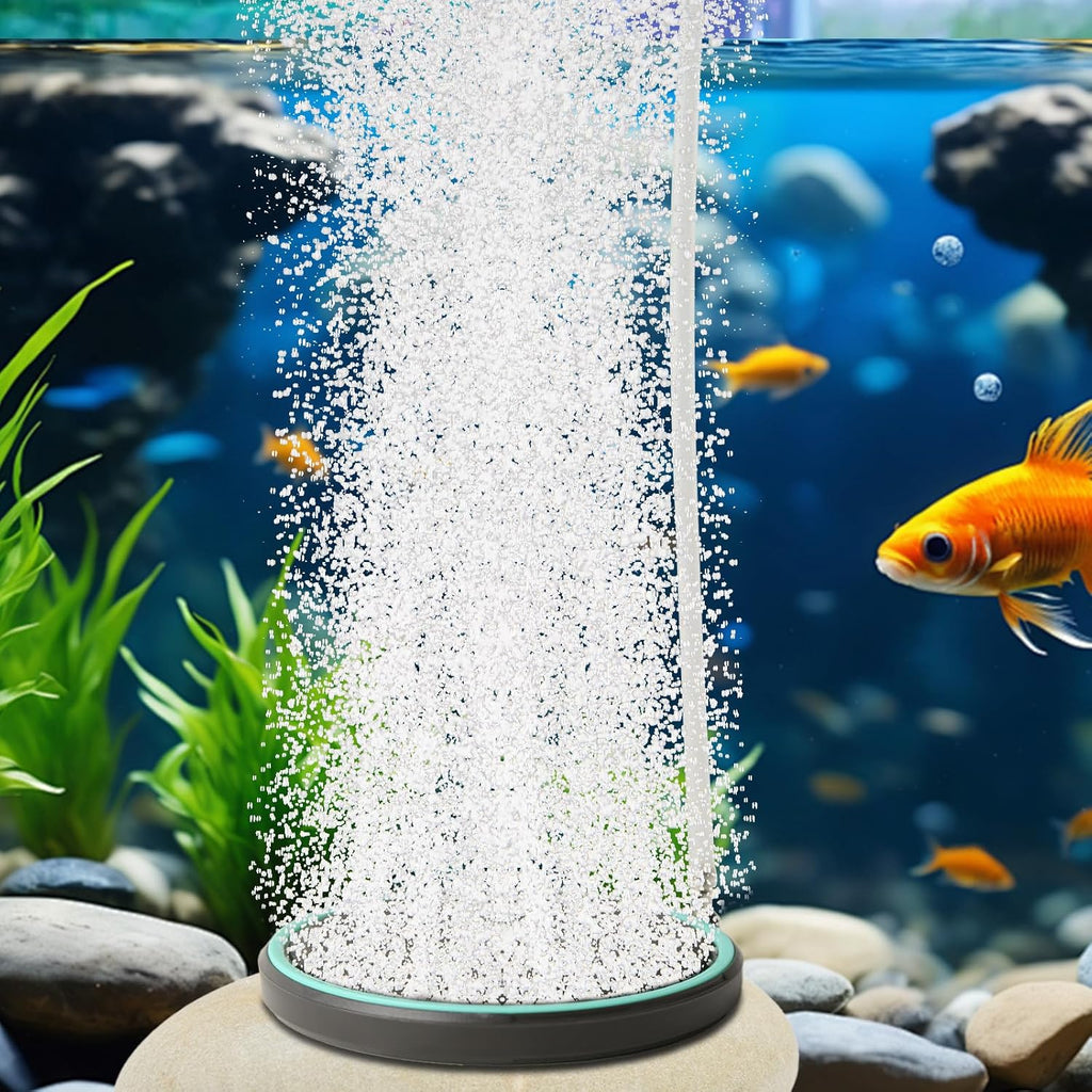 UPETTOOLS 6 Inch Air Stone for Aquarium – Extra Large Quiet Air Diffuser with Valve, Maximum Oxygenation & Super Tiny Bubbles, Professional-Grade Airstone for Big Saltwater,Freshwater Aquarium