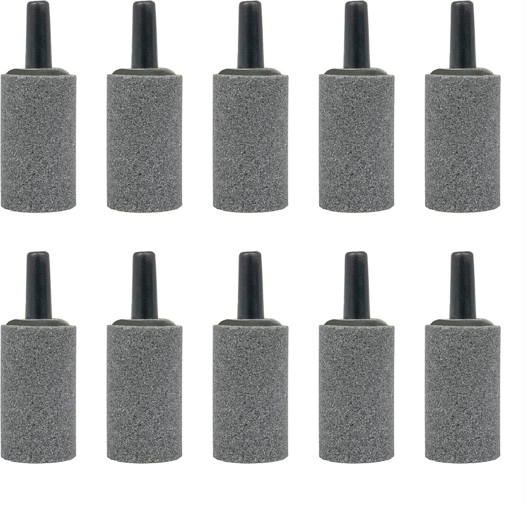 Air Stone Bubble Diffuser Ball - for Aquarium Air Pump and Fish Tanks, Gray, Pack of 10pcs
