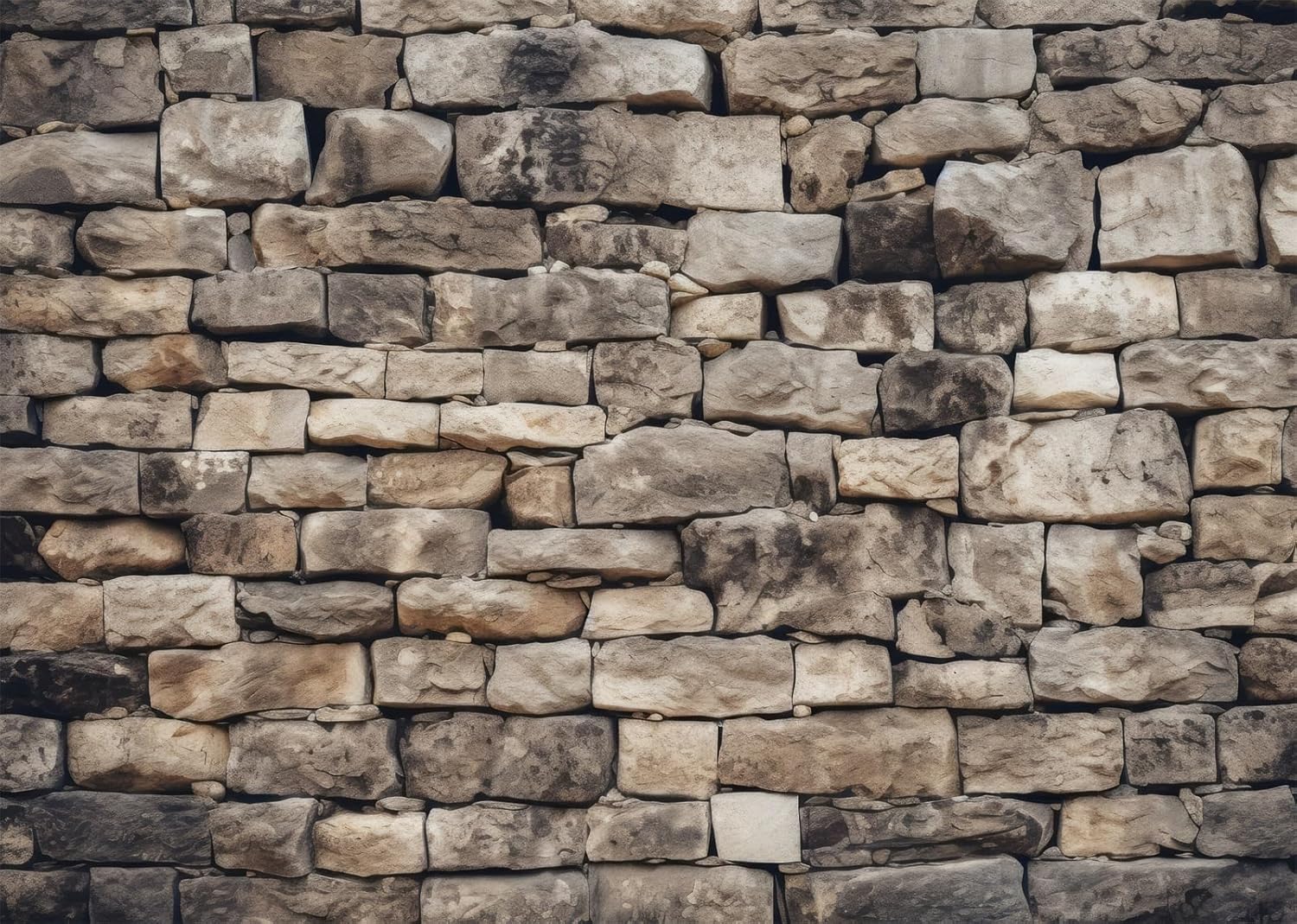 BELECO 17x10ft Fabric Vintage Stone Brick Wall Backdrop Textured Brick Retro Rock Stone Wall Background for Party Decorations Portrait Photoshoot Props